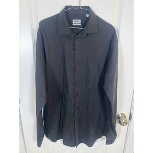 Unlisted Mens‎ Dress Shirt Regular Fit Black L 16-16.5 36/37
